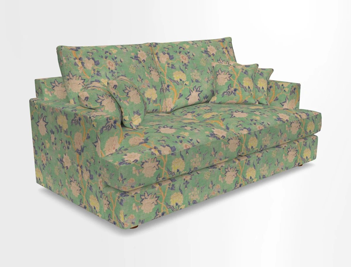 Slingsby 3 Seater Fitted Cover Sofa in Two Tone Plain Biscuit. Loose cover version available