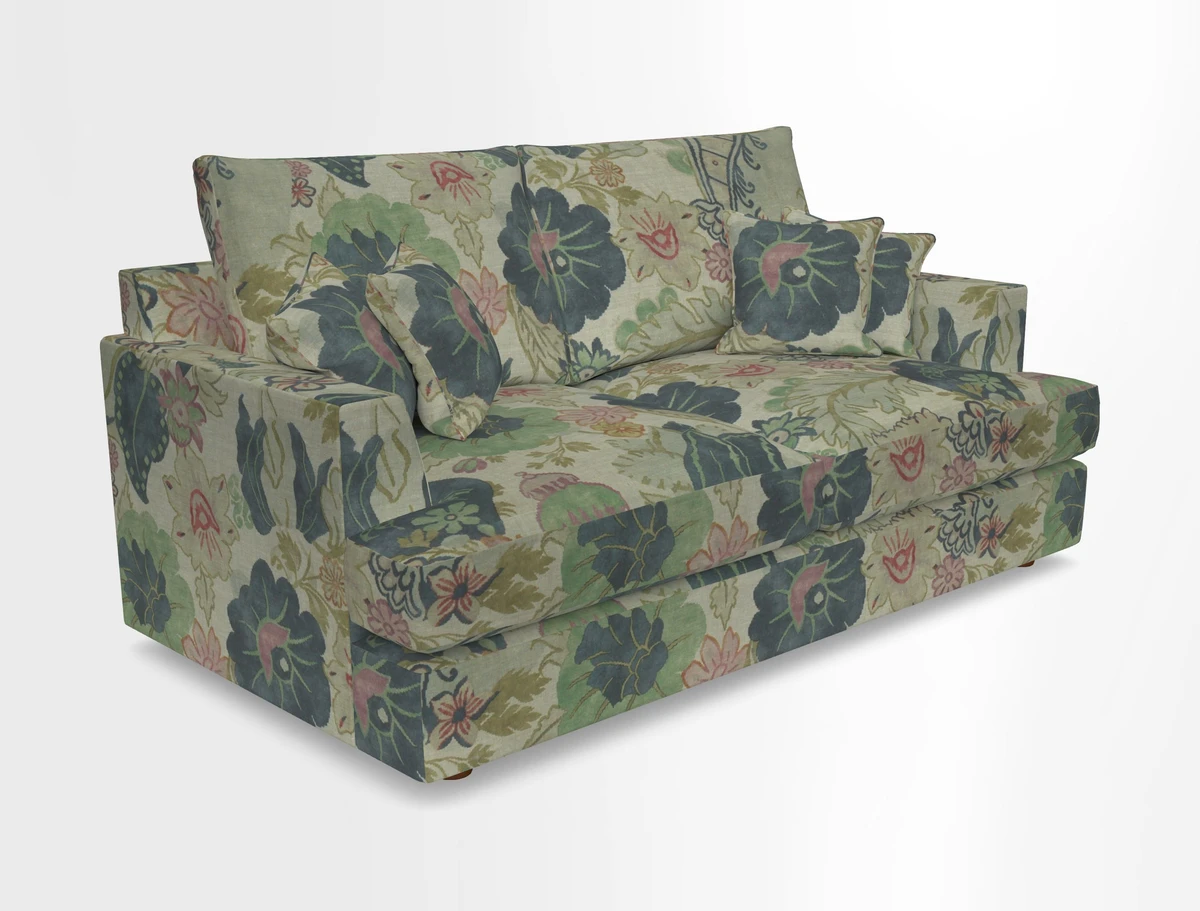 Slingsby 3 Seater Fitted Cover Sofa in Two Tone Plain Biscuit. Loose cover version available