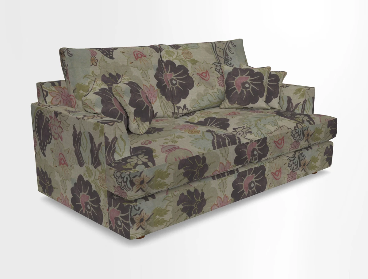 Slingsby 3 Seater Fitted Cover Sofa in Two Tone Plain Biscuit. Loose cover version available