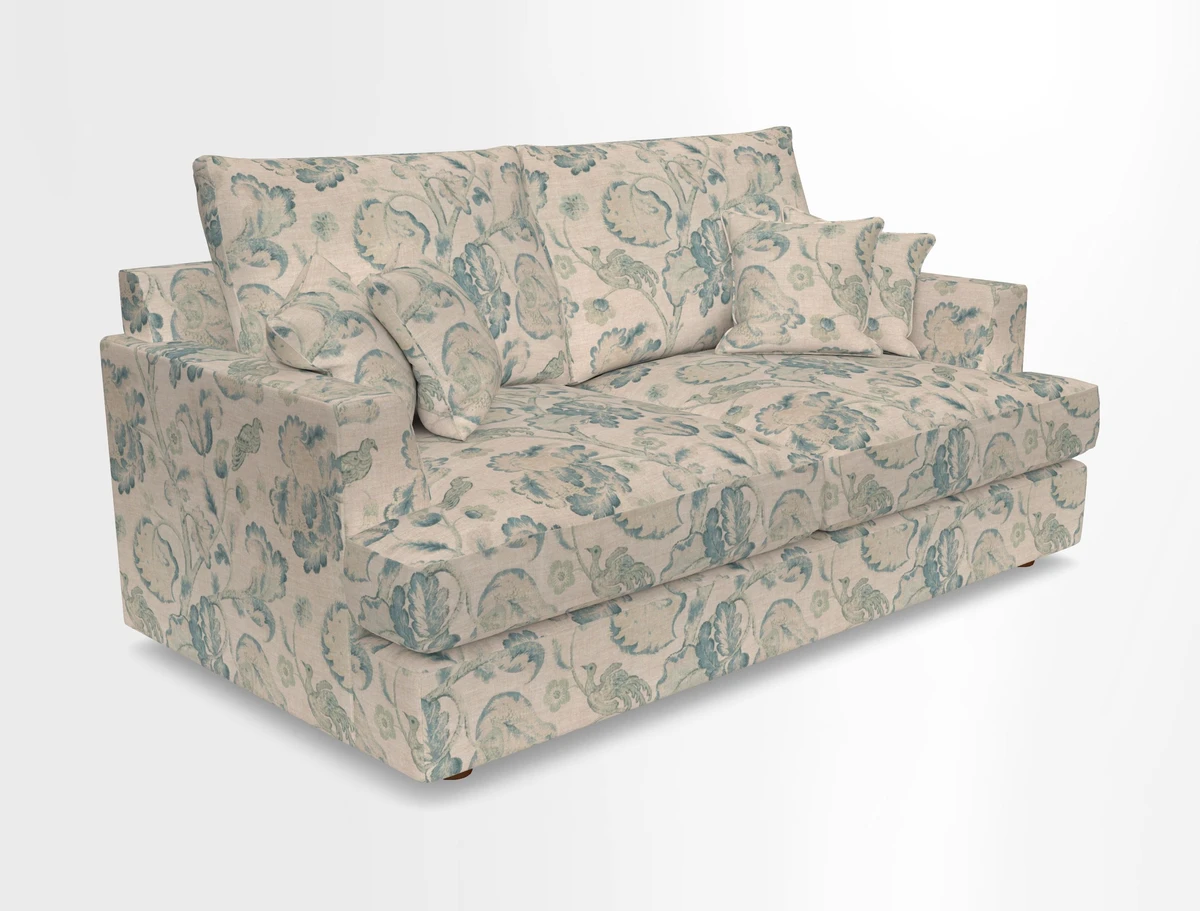 Slingsby 3 Seater Fitted Cover Sofa in Two Tone Plain Biscuit. Loose cover version available