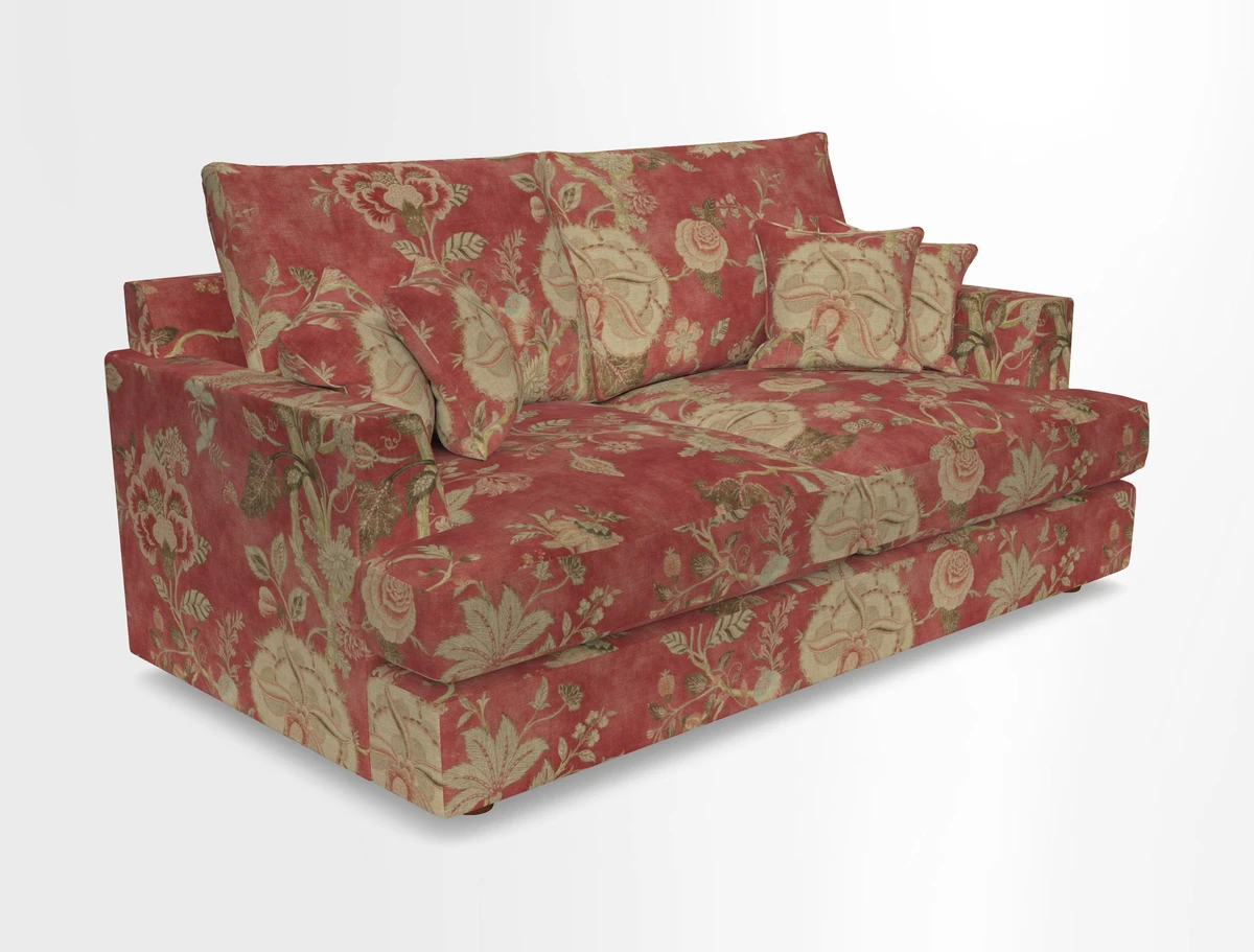 Slingsby 3 Seater Fitted Cover Sofa in Two Tone Plain Biscuit. Loose cover version available