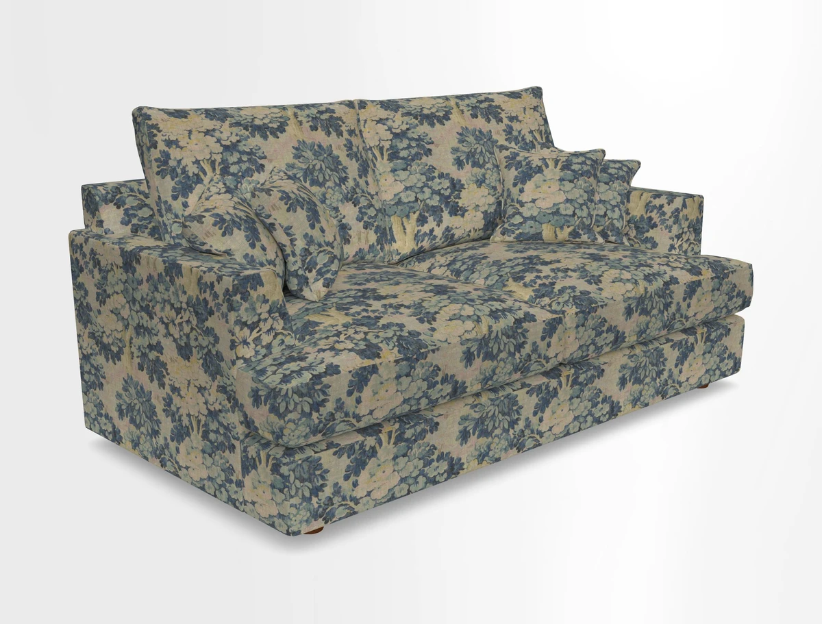 Slingsby 3 Seater Fitted Cover Sofa in Two Tone Plain Biscuit. Loose cover version available