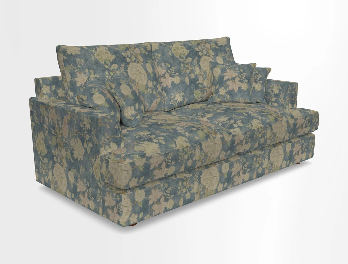 Slingsby 3 Seater Fitted Cover Sofa in Two Tone Plain Biscuit. Loose cover version available