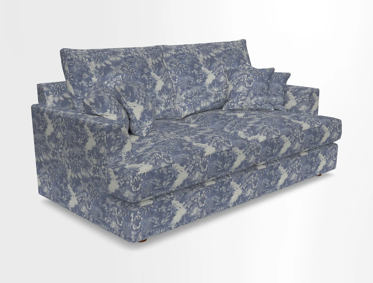 Slingsby 3 Seater Fitted Cover Sofa in Two Tone Plain Biscuit. Loose cover version available
