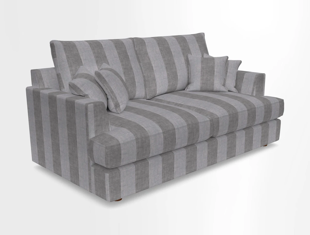 Slingsby 3 Seater Fitted Cover Sofa in Two Tone Plain Biscuit. Loose cover version available