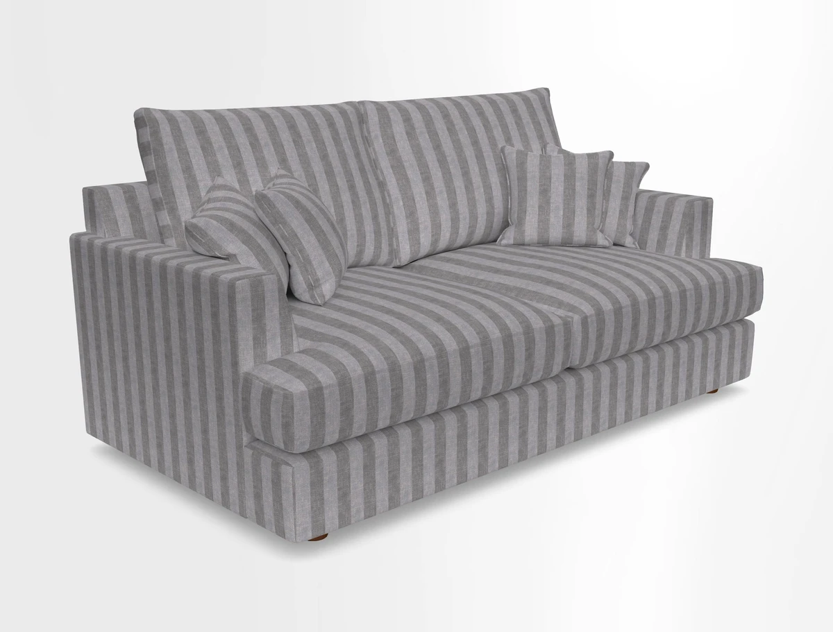 Slingsby 3 Seater Fitted Cover Sofa in Two Tone Plain Biscuit. Loose cover version available