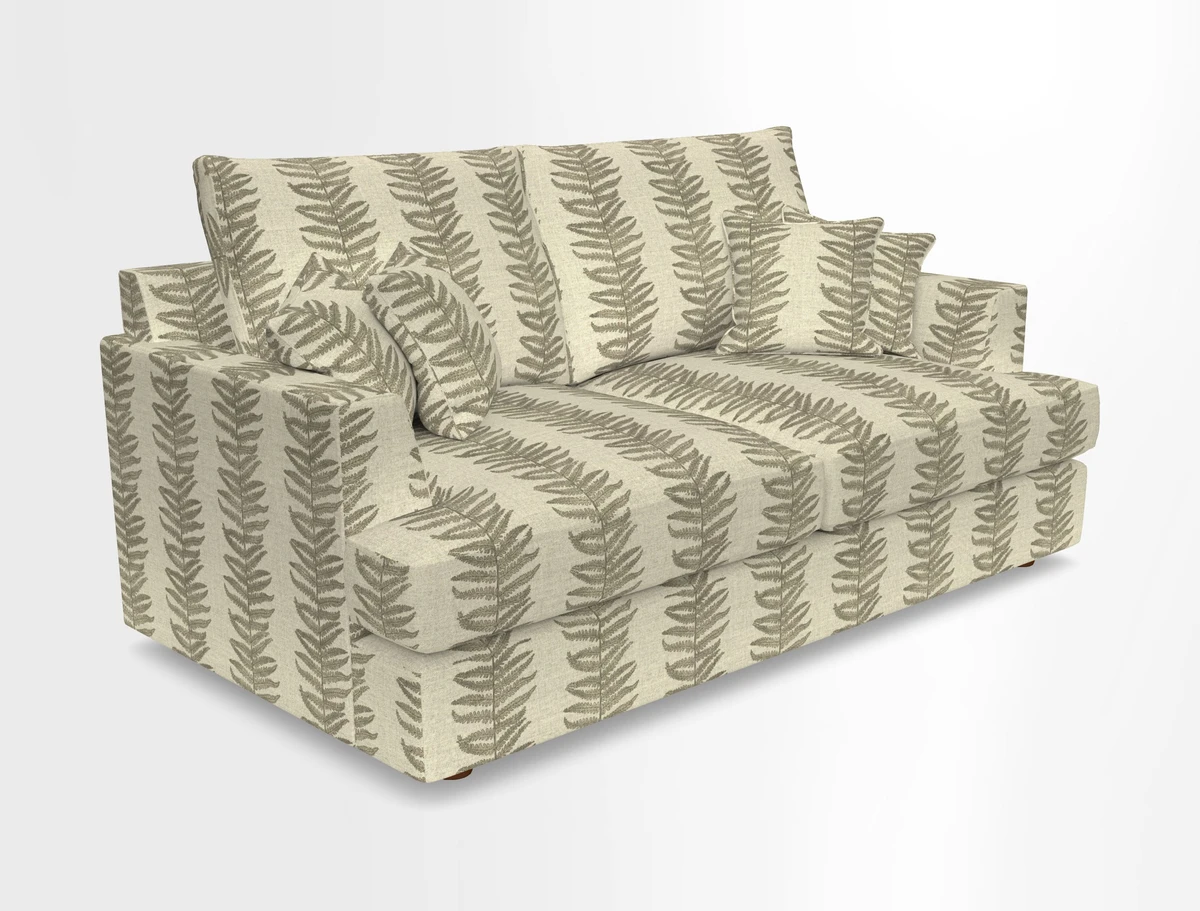 Slingsby 3 Seater Fitted Cover Sofa in Two Tone Plain Biscuit. Loose cover version available