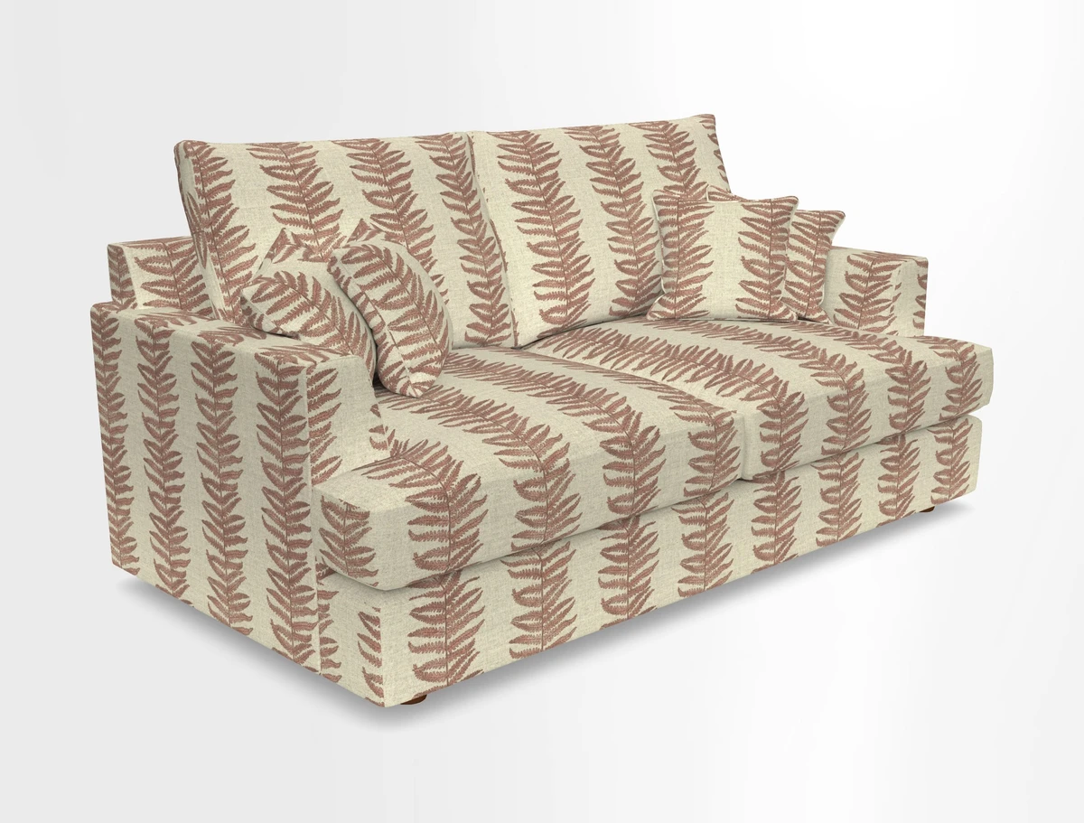 Slingsby 3 Seater Fitted Cover Sofa in Two Tone Plain Biscuit. Loose cover version available