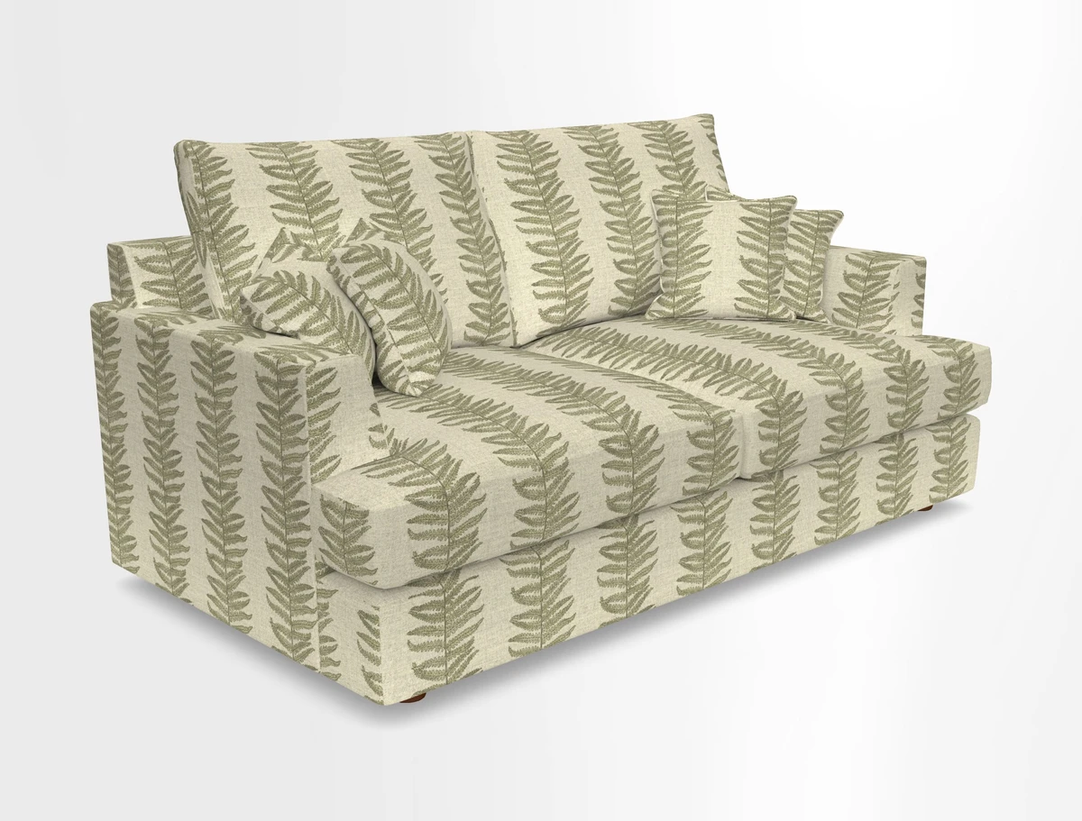 Slingsby 3 Seater Fitted Cover Sofa in Two Tone Plain Biscuit. Loose cover version available