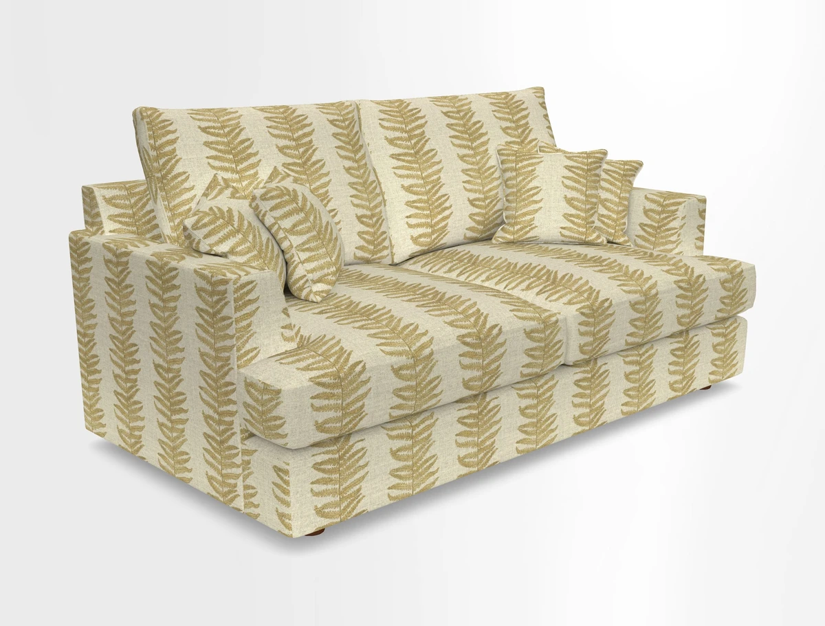 Slingsby 3 Seater Fitted Cover Sofa in Two Tone Plain Biscuit. Loose cover version available