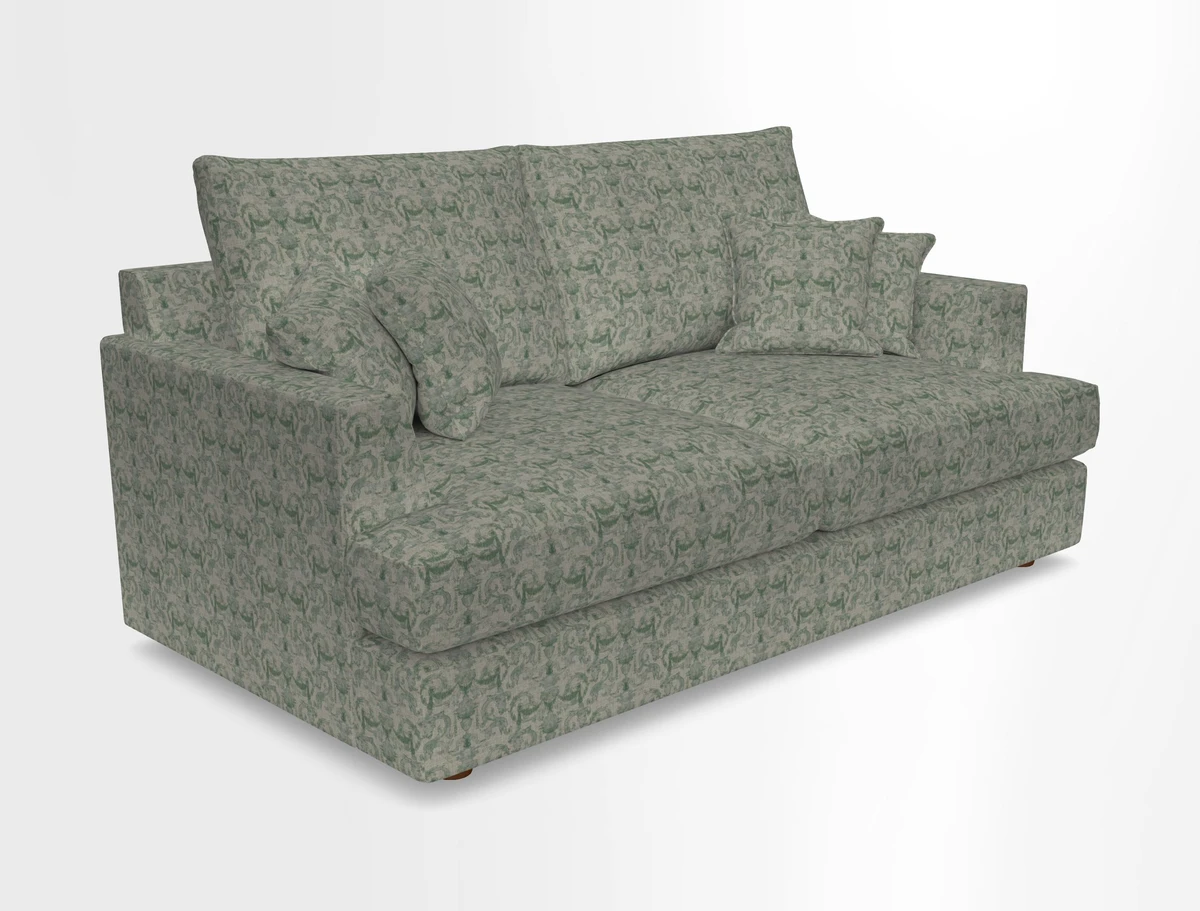 Slingsby 3 Seater Fitted Cover Sofa in Two Tone Plain Biscuit. Loose cover version available