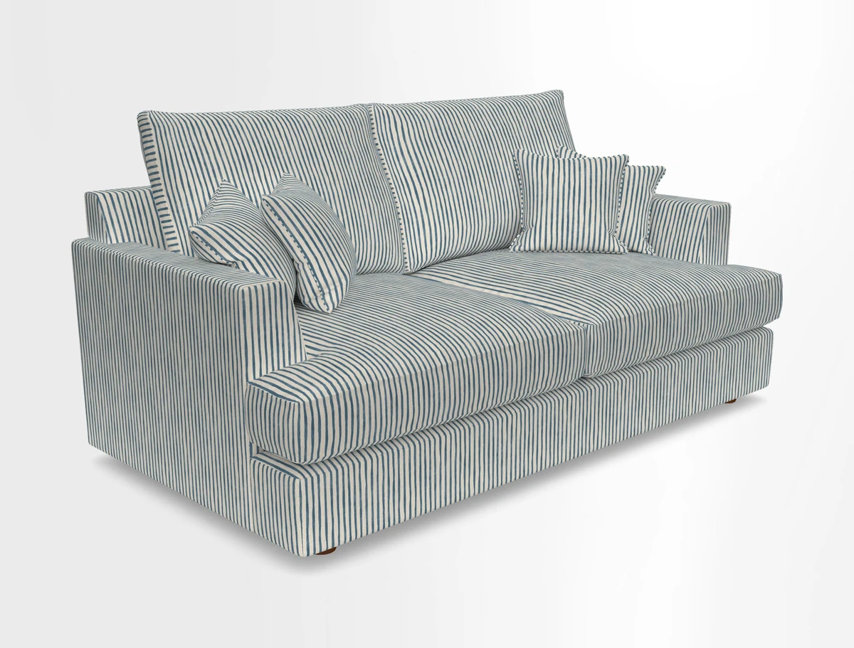 Slingsby 3 Seater Fitted Cover Sofa in Two Tone Plain Biscuit. Loose cover version available