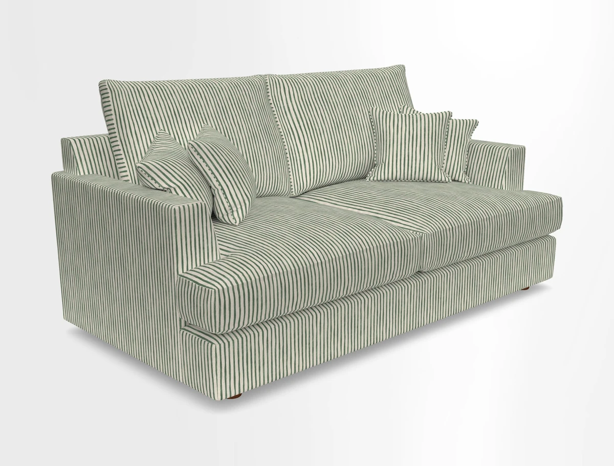 Slingsby 3 Seater Fitted Cover Sofa in Two Tone Plain Biscuit. Loose cover version available