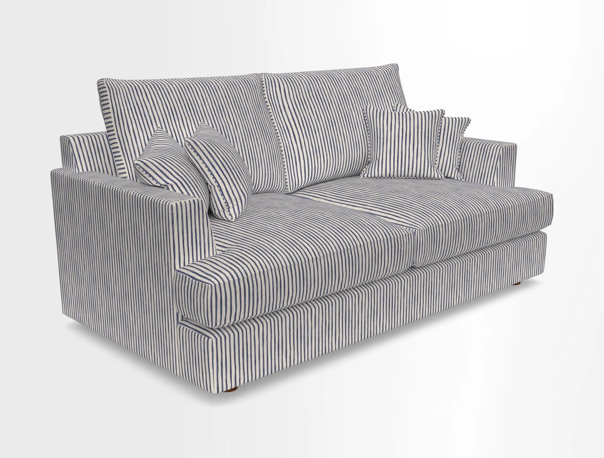 Slingsby 3 Seater Fitted Cover Sofa in Two Tone Plain Biscuit. Loose cover version available