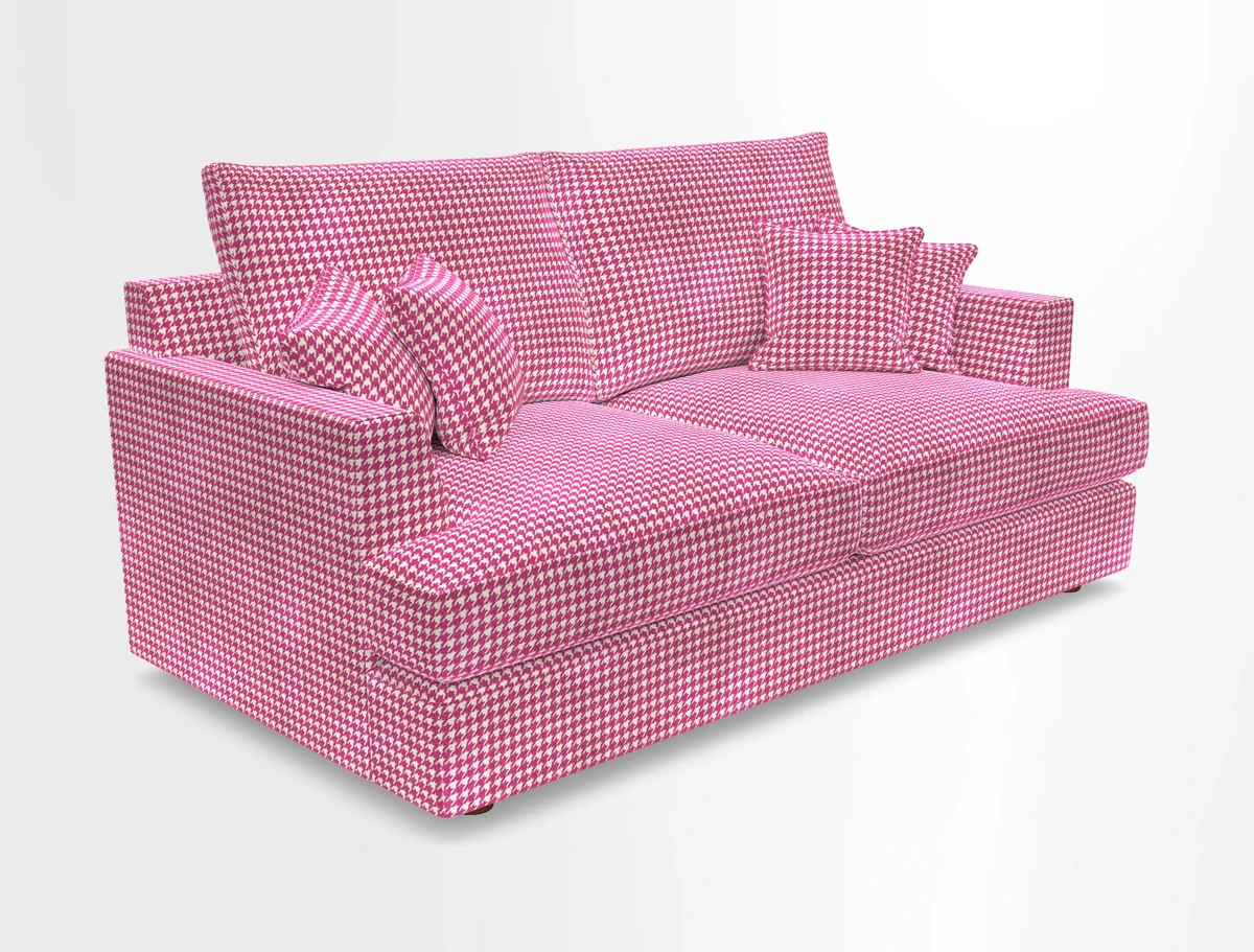 Slingsby 3 Seater Fitted Cover Sofa in Two Tone Plain Biscuit. Loose cover version available