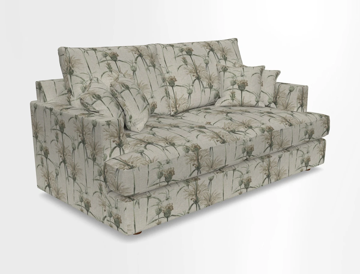 Slingsby 3 Seater Fitted Cover Sofa in Two Tone Plain Biscuit. Loose cover version available
