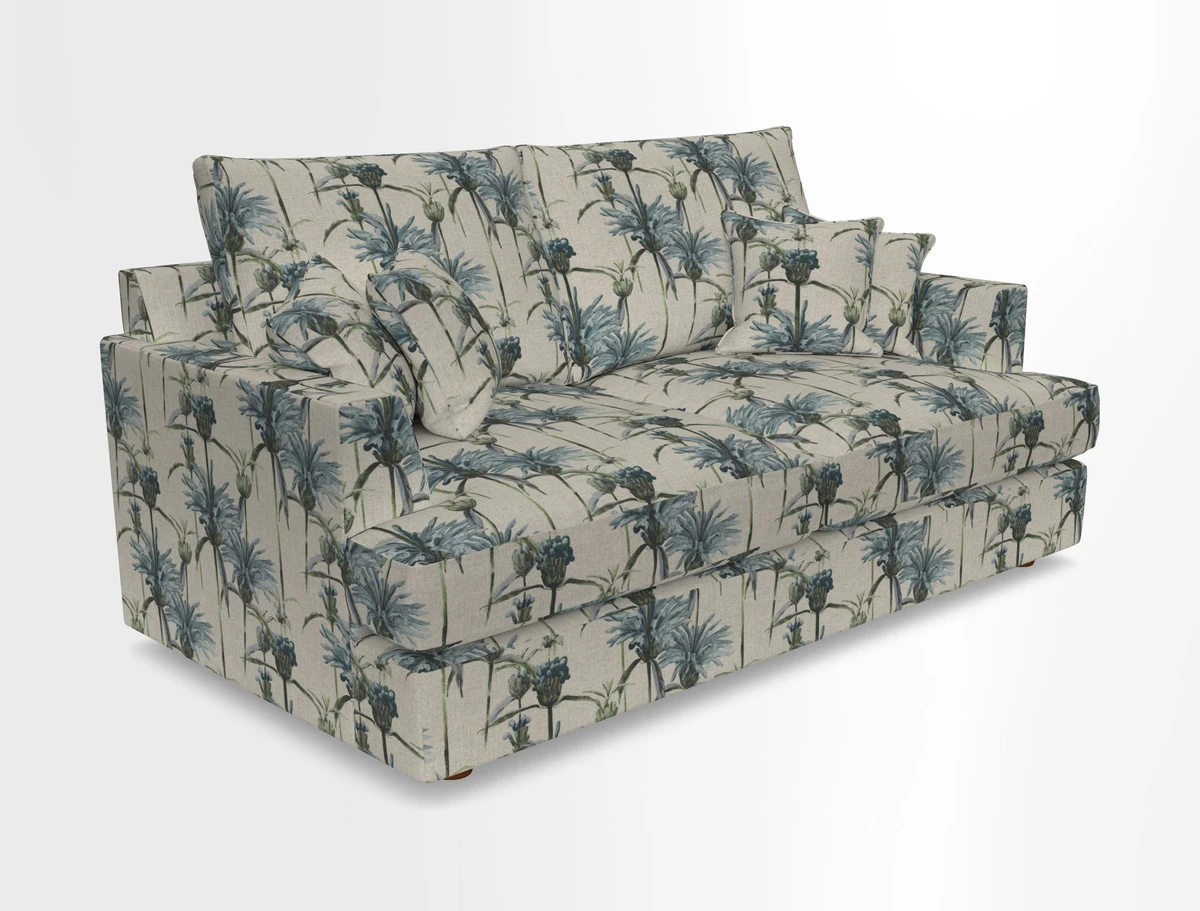 Slingsby 3 Seater Fitted Cover Sofa in Two Tone Plain Biscuit. Loose cover version available