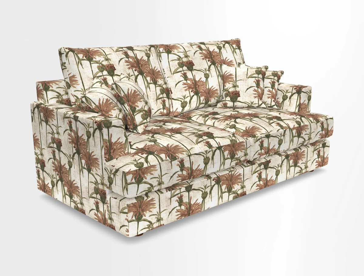 Slingsby 3 Seater Fitted Cover Sofa in Two Tone Plain Biscuit. Loose cover version available