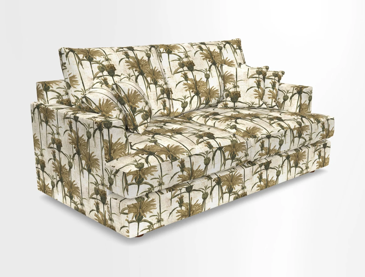 Slingsby 3 Seater Fitted Cover Sofa in Two Tone Plain Biscuit. Loose cover version available