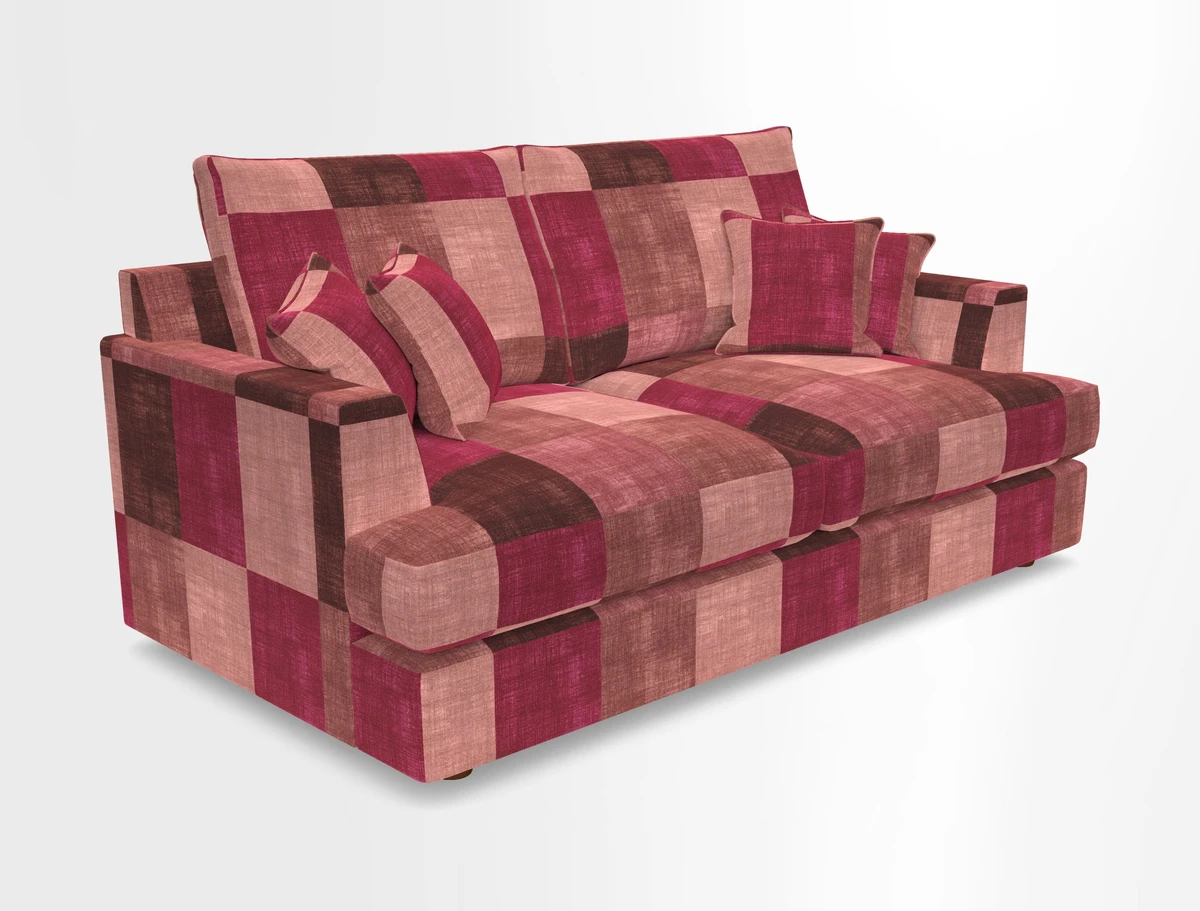 Slingsby 3 Seater Fitted Cover Sofa in Two Tone Plain Biscuit. Loose cover version available
