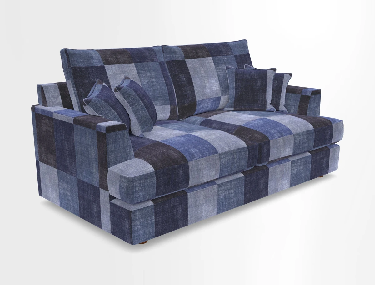 Slingsby 3 Seater Fitted Cover Sofa in Two Tone Plain Biscuit. Loose cover version available