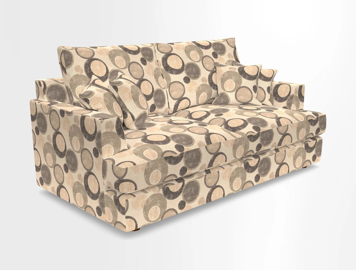 Slingsby 3 Seater Fitted Cover Sofa in Two Tone Plain Biscuit. Loose cover version available