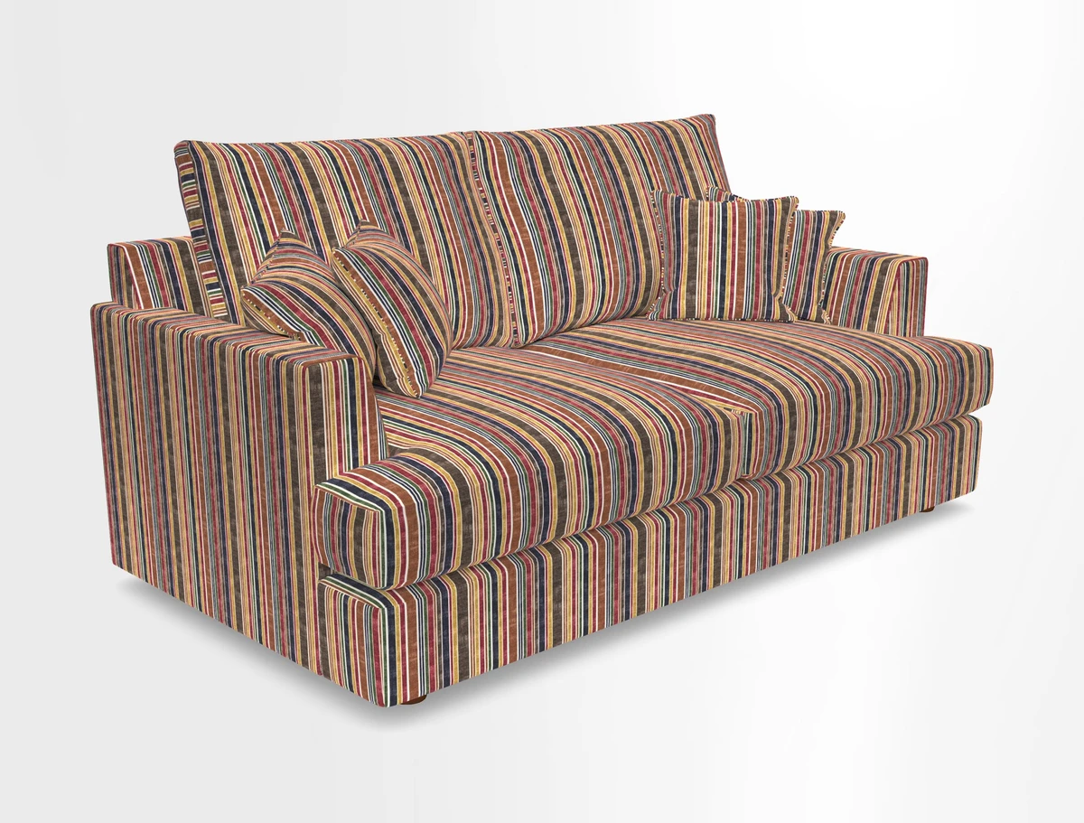 Slingsby 3 Seater Fitted Cover Sofa in Two Tone Plain Biscuit. Loose cover version available