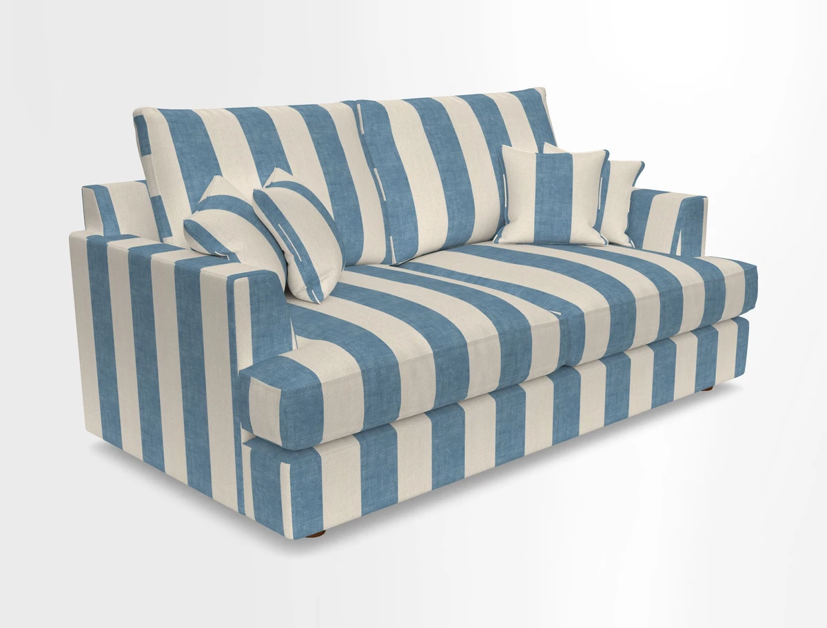 Slingsby 3 Seater Fitted Cover Sofa in Two Tone Plain Biscuit. Loose cover version available