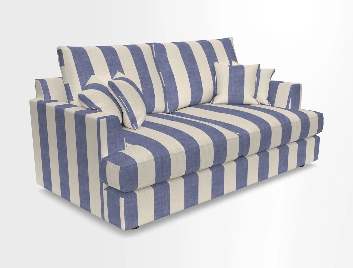 Slingsby 3 Seater Fitted Cover Sofa in Two Tone Plain Biscuit. Loose cover version available