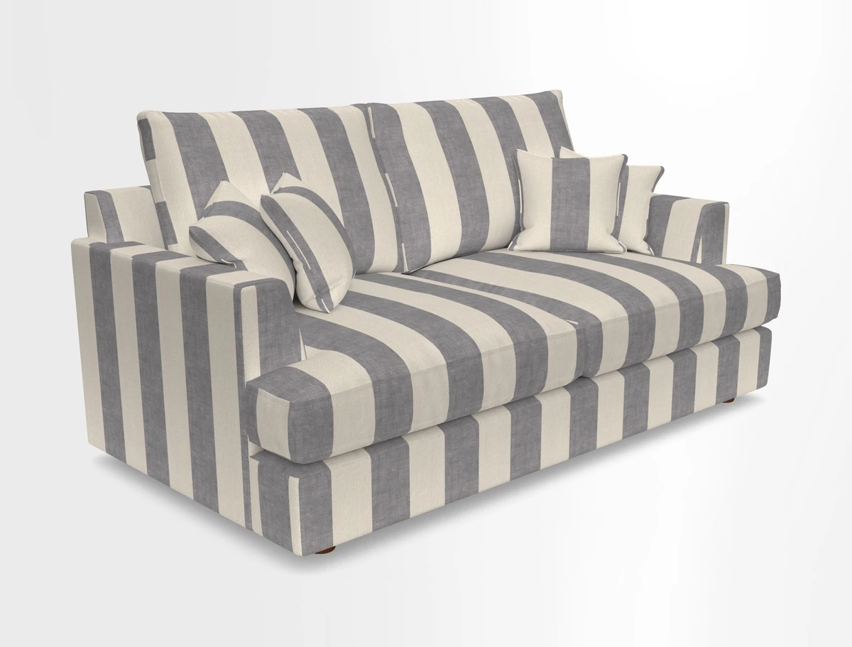 Slingsby 3 Seater Fitted Cover Sofa in Two Tone Plain Biscuit. Loose cover version available