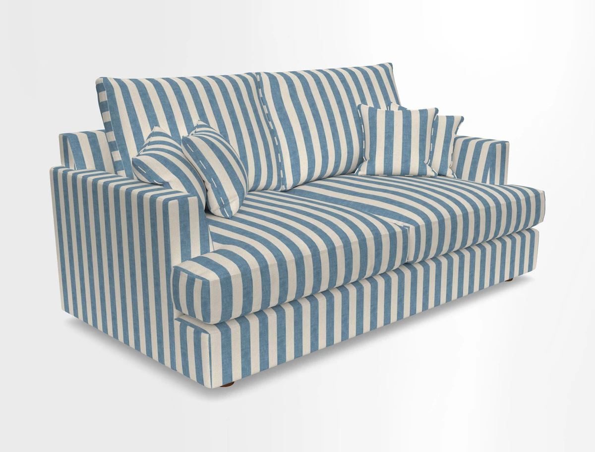 Slingsby 3 Seater Fitted Cover Sofa in Two Tone Plain Biscuit. Loose cover version available