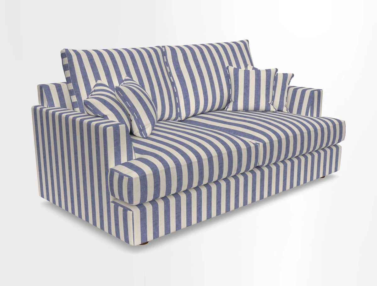 Slingsby 3 Seater Fitted Cover Sofa in Two Tone Plain Biscuit. Loose cover version available