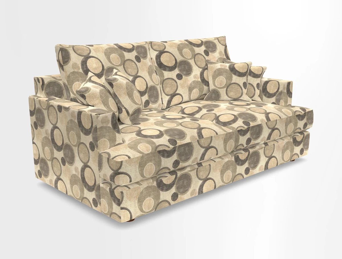 Slingsby 3 Seater Fitted Cover Sofa in Two Tone Plain Biscuit. Loose cover version available