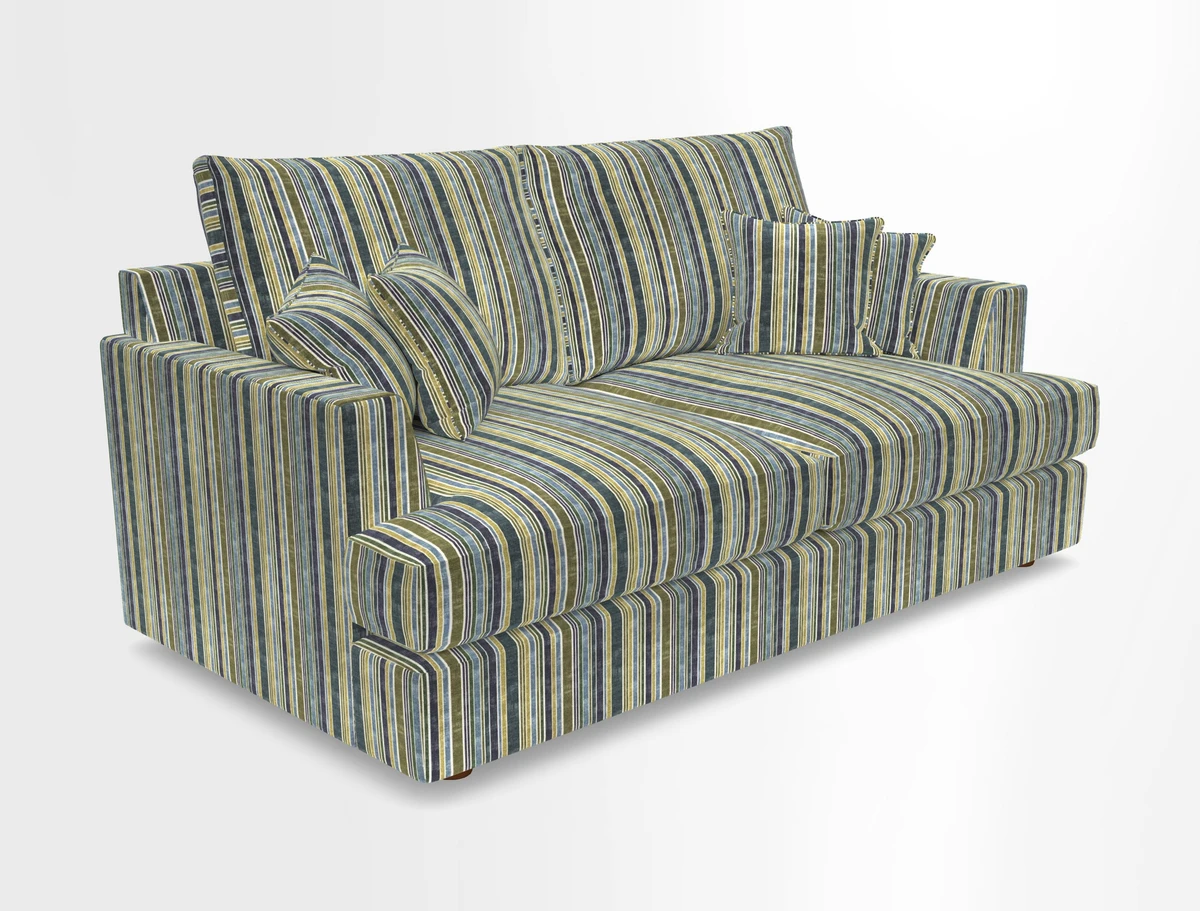Slingsby 3 Seater Fitted Cover Sofa in Two Tone Plain Biscuit. Loose cover version available