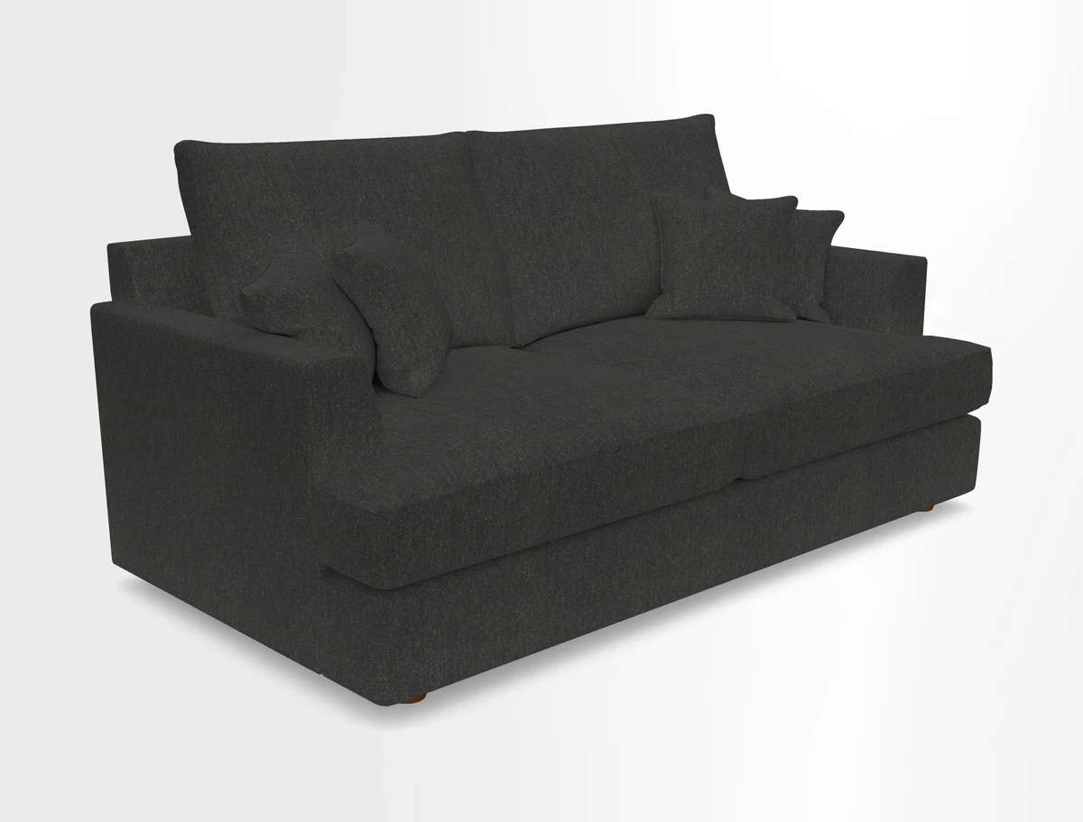 Slingsby 3 Seater Fitted Cover Sofa in Two Tone Plain Biscuit. Loose cover version available