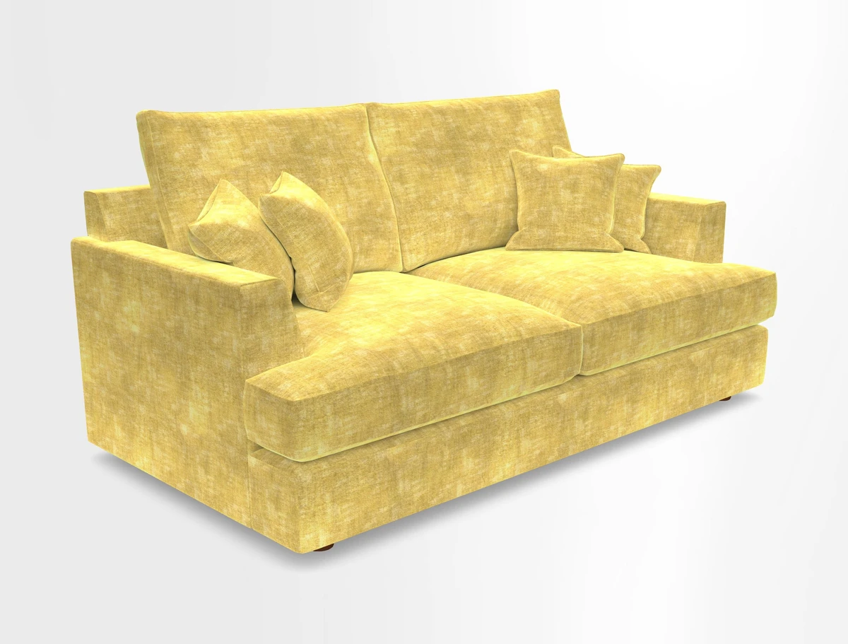 Slingsby 3 Seater Fitted Cover Sofa in Two Tone Plain Biscuit. Loose cover version available