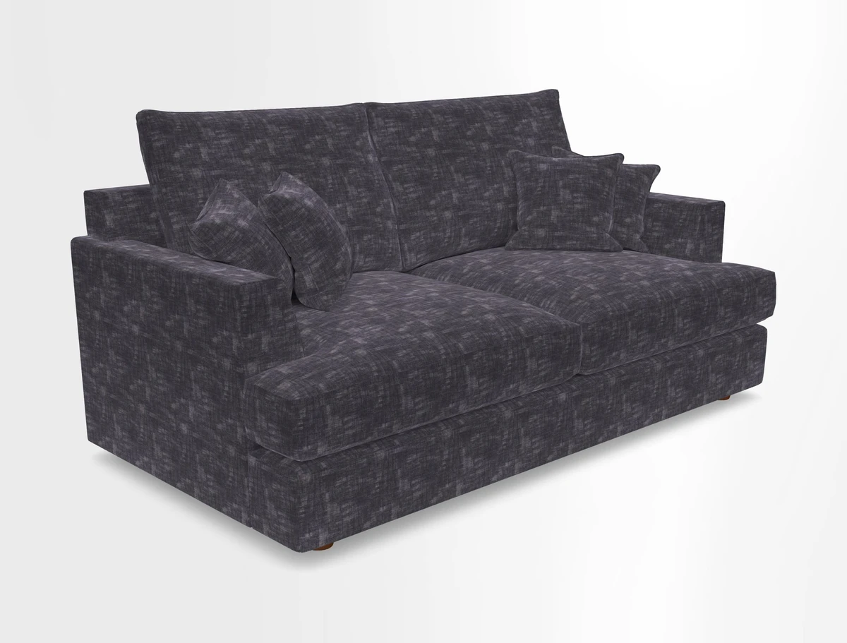 Slingsby 3 Seater Fitted Cover Sofa in Two Tone Plain Biscuit. Loose cover version available