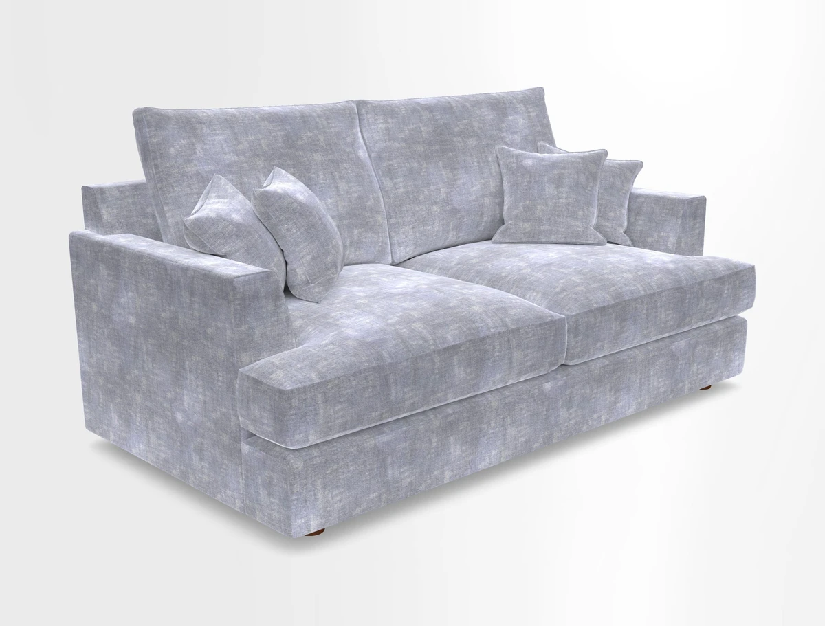Slingsby 3 Seater Fitted Cover Sofa in Two Tone Plain Biscuit. Loose cover version available