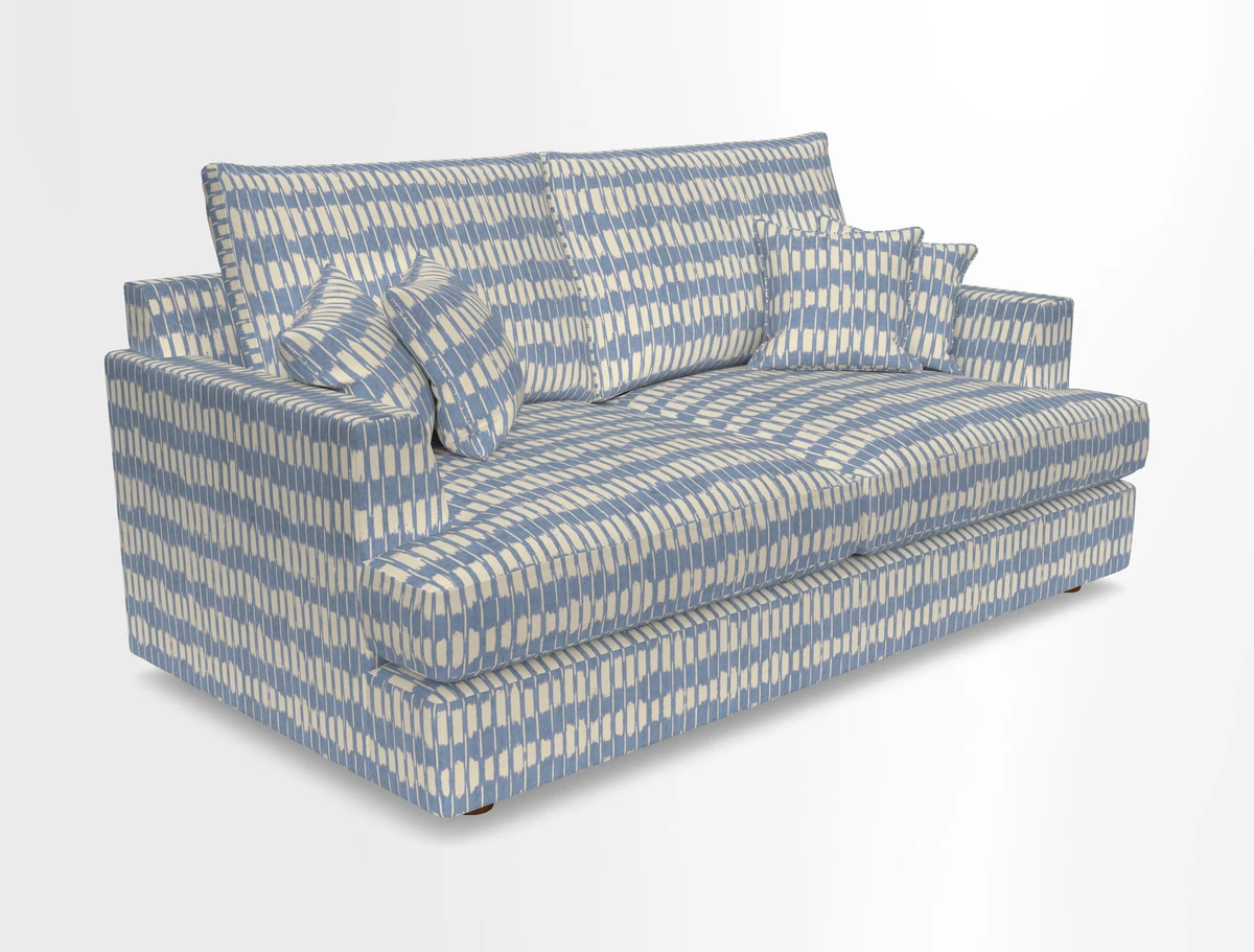 Slingsby 3 Seater Fitted Cover Sofa in Two Tone Plain Biscuit. Loose cover version available