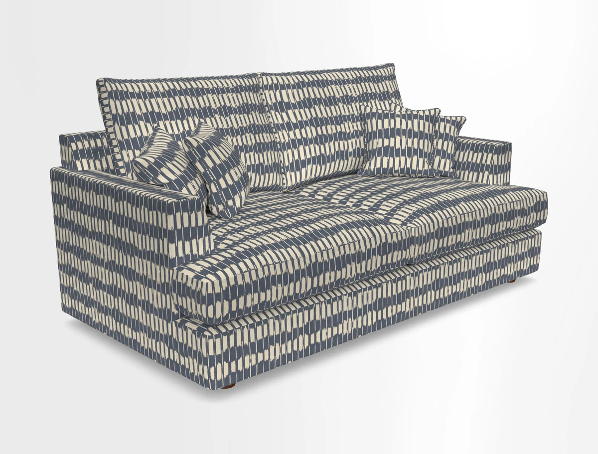Slingsby 3 Seater Fitted Cover Sofa in Two Tone Plain Biscuit. Loose cover version available
