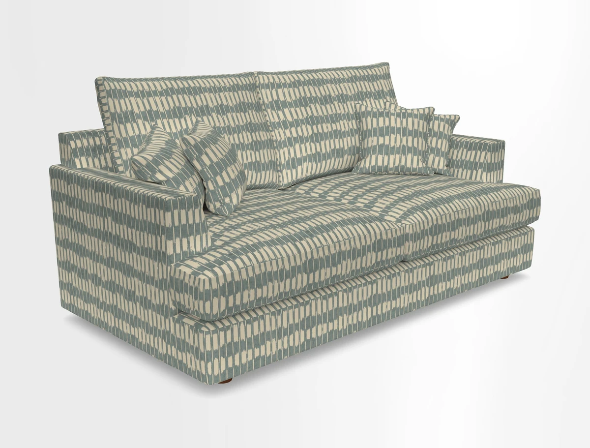 Slingsby 3 Seater Fitted Cover Sofa in Two Tone Plain Biscuit. Loose cover version available