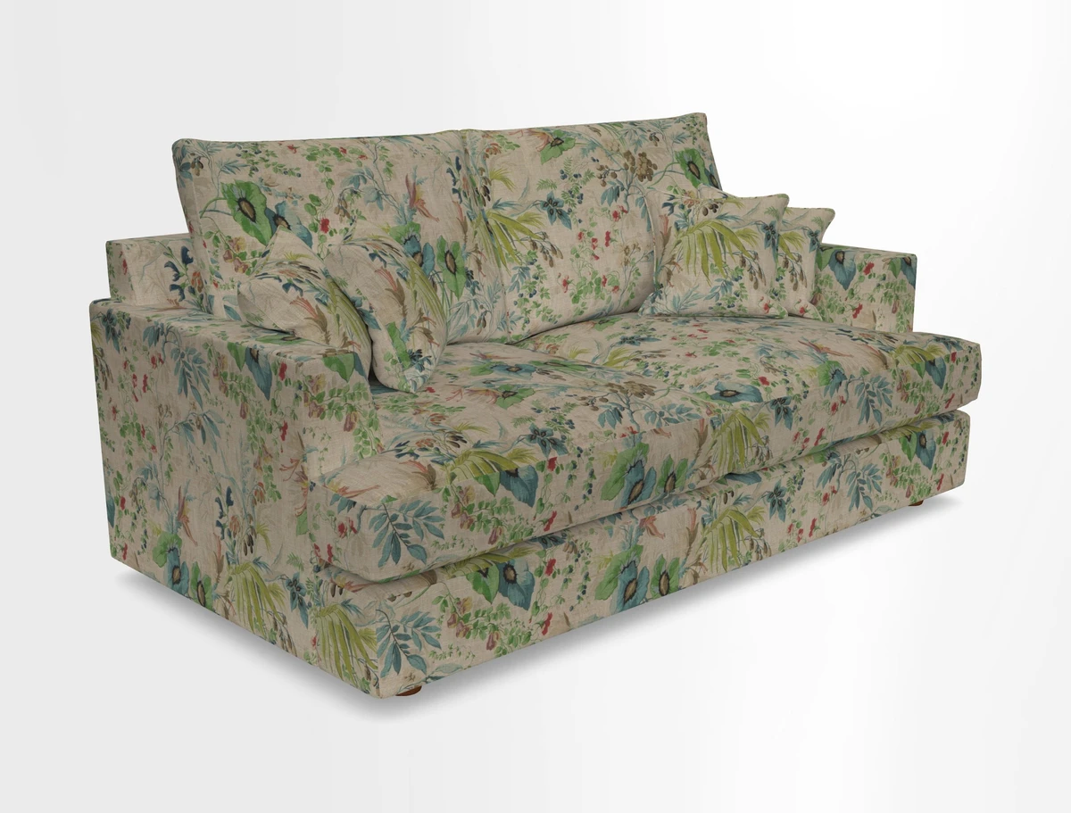 Slingsby 3 Seater Fitted Cover Sofa in Two Tone Plain Biscuit. Loose cover version available