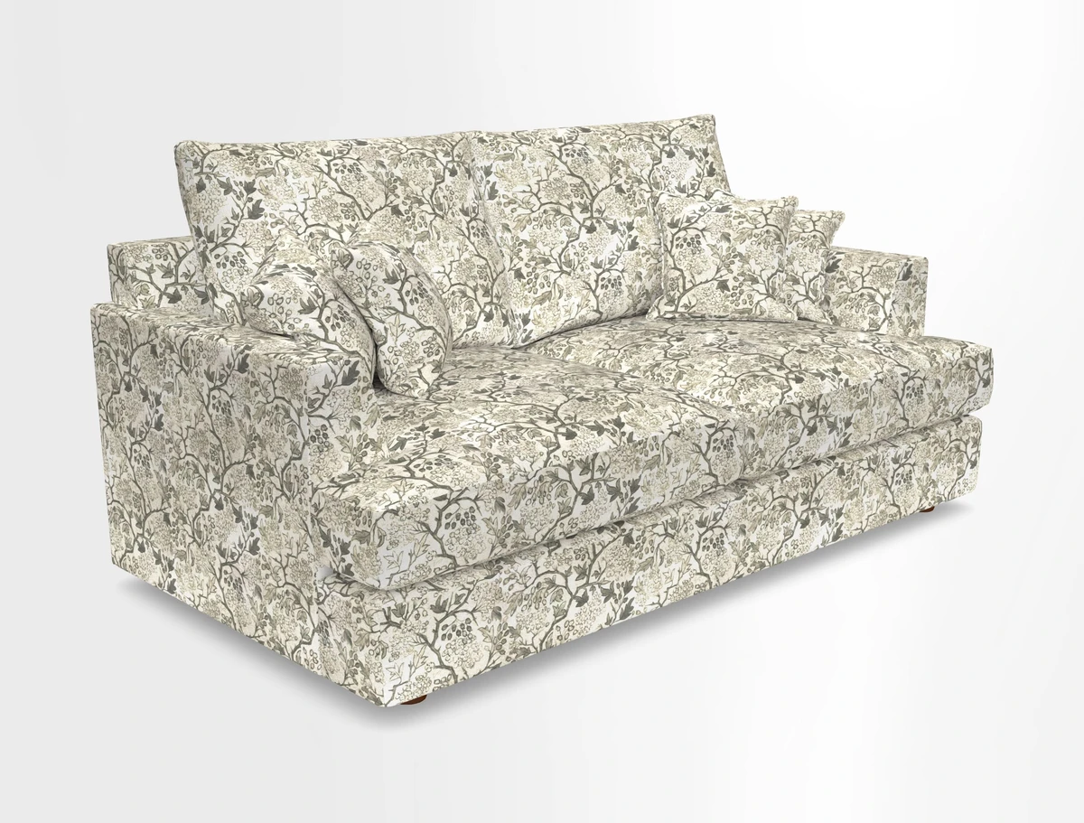 Slingsby 3 Seater Fitted Cover Sofa in Two Tone Plain Biscuit. Loose cover version available