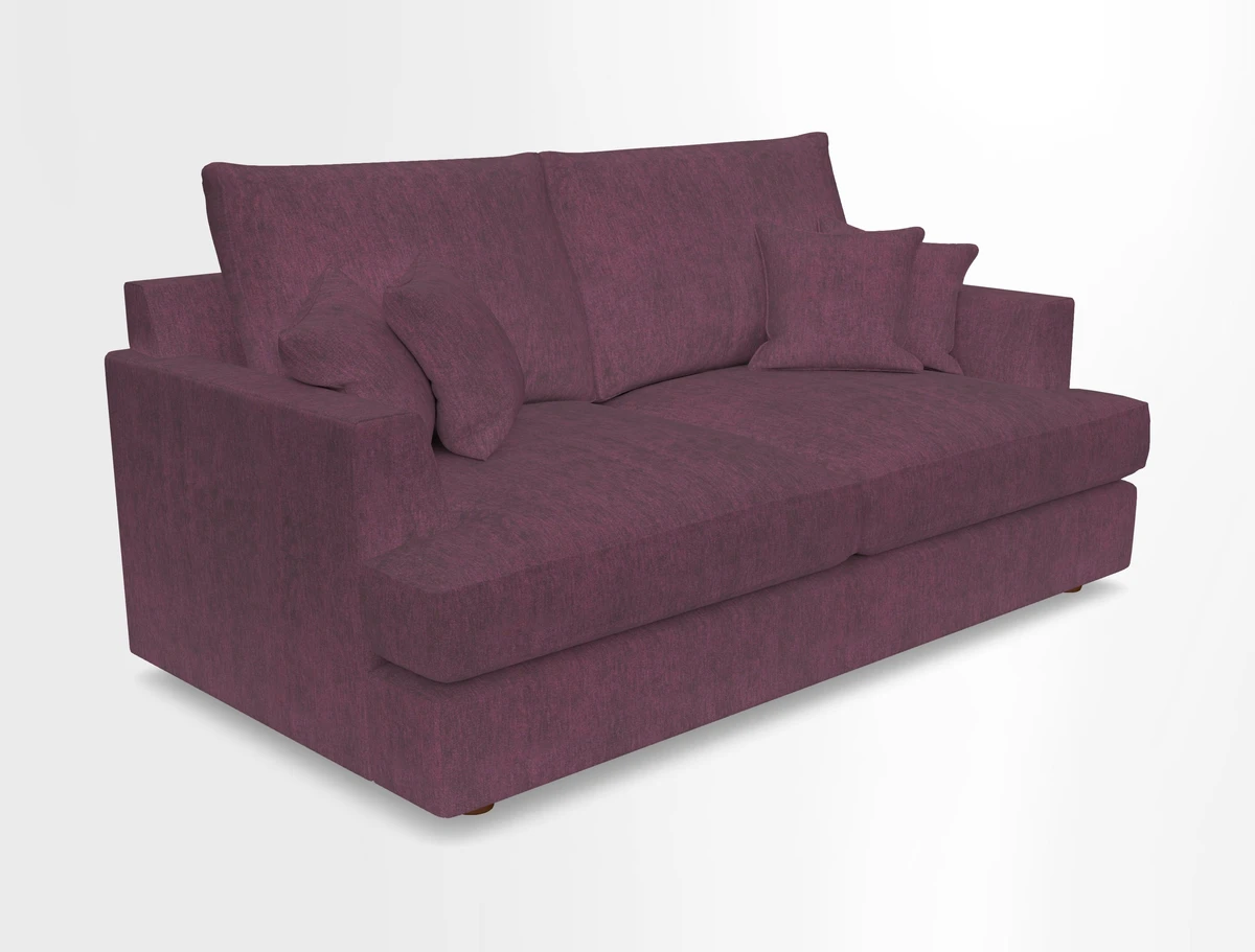 Slingsby 3 Seater Fitted Cover Sofa in Two Tone Plain Biscuit. Loose cover version available