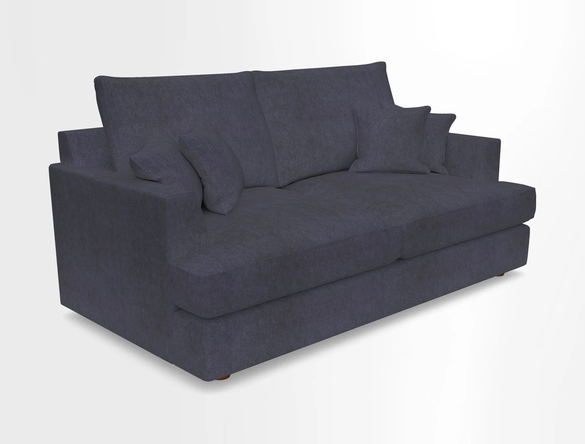 Slingsby 3 Seater Fitted Cover Sofa in Two Tone Plain Biscuit. Loose cover version available