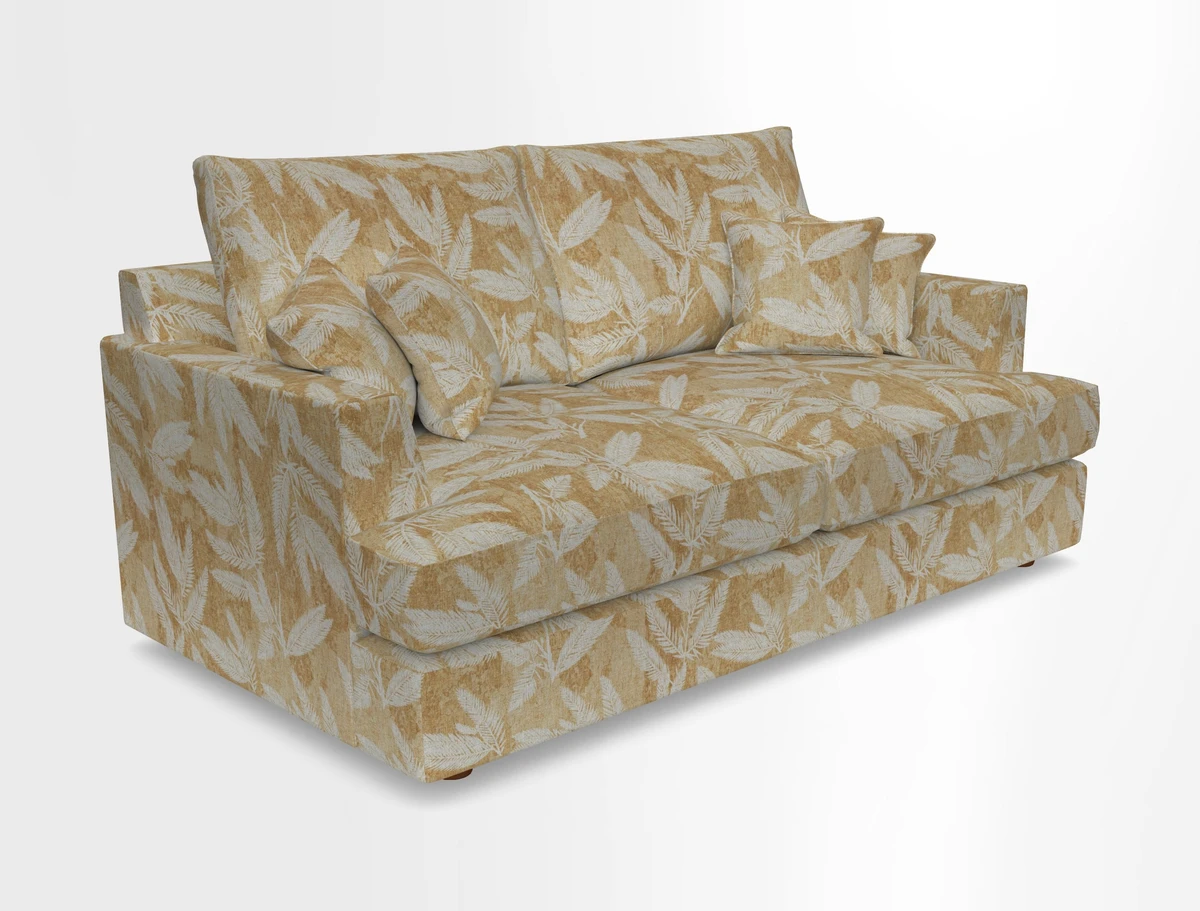 Slingsby 3 Seater Fitted Cover Sofa in Two Tone Plain Biscuit. Loose cover version available