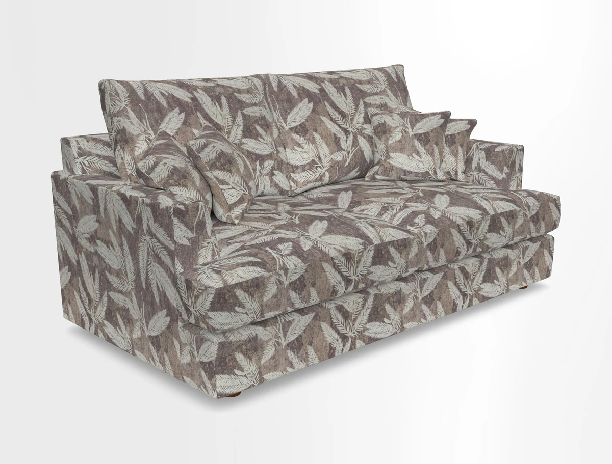 Slingsby 3 Seater Fitted Cover Sofa in Two Tone Plain Biscuit. Loose cover version available