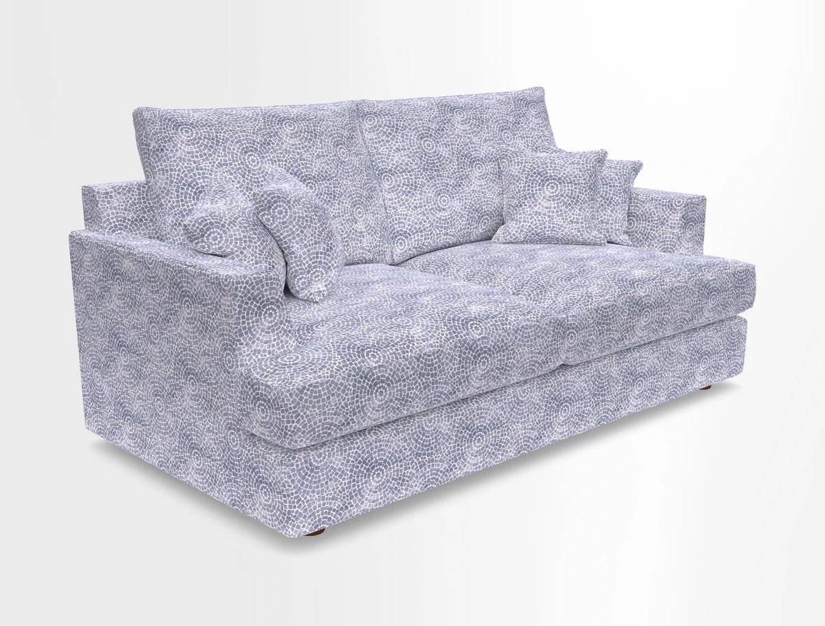 Slingsby 3 Seater Fitted Cover Sofa in Two Tone Plain Biscuit. Loose cover version available