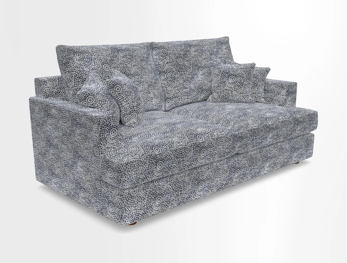 Slingsby 3 Seater Fitted Cover Sofa in Two Tone Plain Biscuit. Loose cover version available