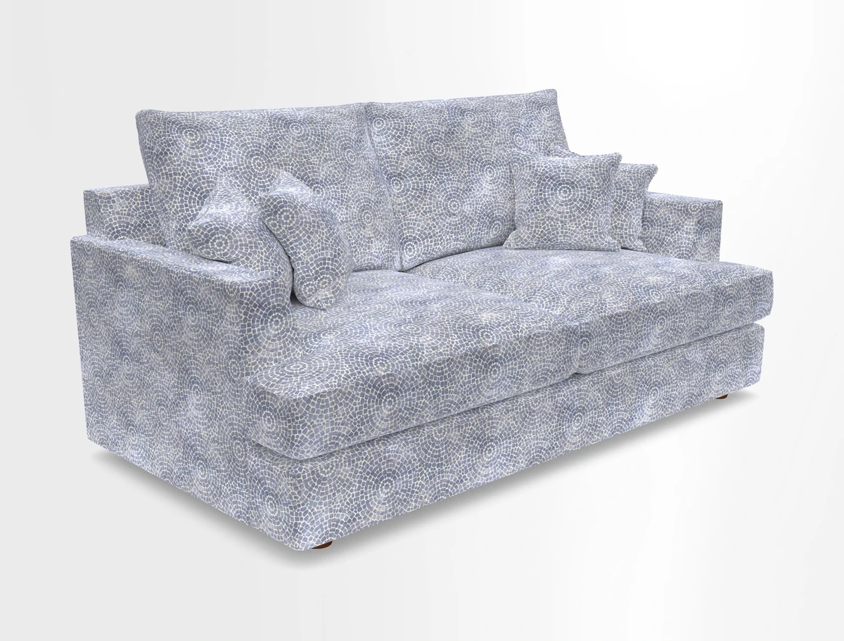 Slingsby 3 Seater Fitted Cover Sofa in Two Tone Plain Biscuit. Loose cover version available